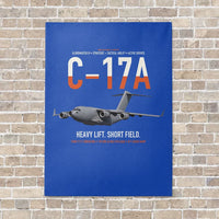 Thumbnail for C-17A Globemaster III vertical canvas print - no frame - blue background