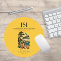 Thumbnail for Skiathos Island National Airport (JSI) design on yellow round mouse pad