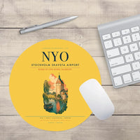 Thumbnail for Stockholm Skavsta Airport (NYO) design on yellow round mouse pad