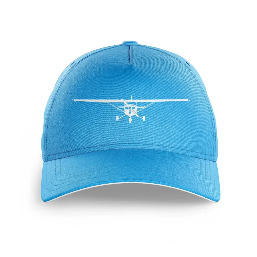Cessna 172 Silhouette printed hat - light blue