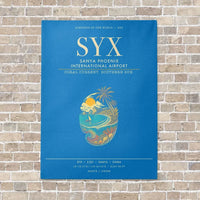 Thumbnail for Sanya Phoenix International Airport SYX - Canvas Framed - Turquoise