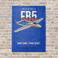 Thumbnail for de Havilland Vampire FB5 vertical canvas print - no frame - blue background