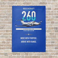 Thumbnail for Beechcraft King Air 260 vertical canvas print - no frame - blue background