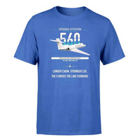 Thumbnail for Cessna Citation 560 - Citation V design on blue double-side t-shirt, single-side print