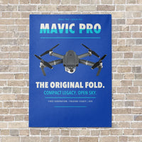 Thumbnail for DJI Mavic Pro vertical canvas print - no frame - blue background