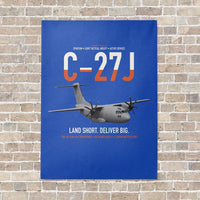 Thumbnail for C-27J Spartan vertical canvas print - no frame - blue background