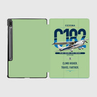 Thumbnail for Cessna 182 Skylane design on light green samsung tablet tablet case