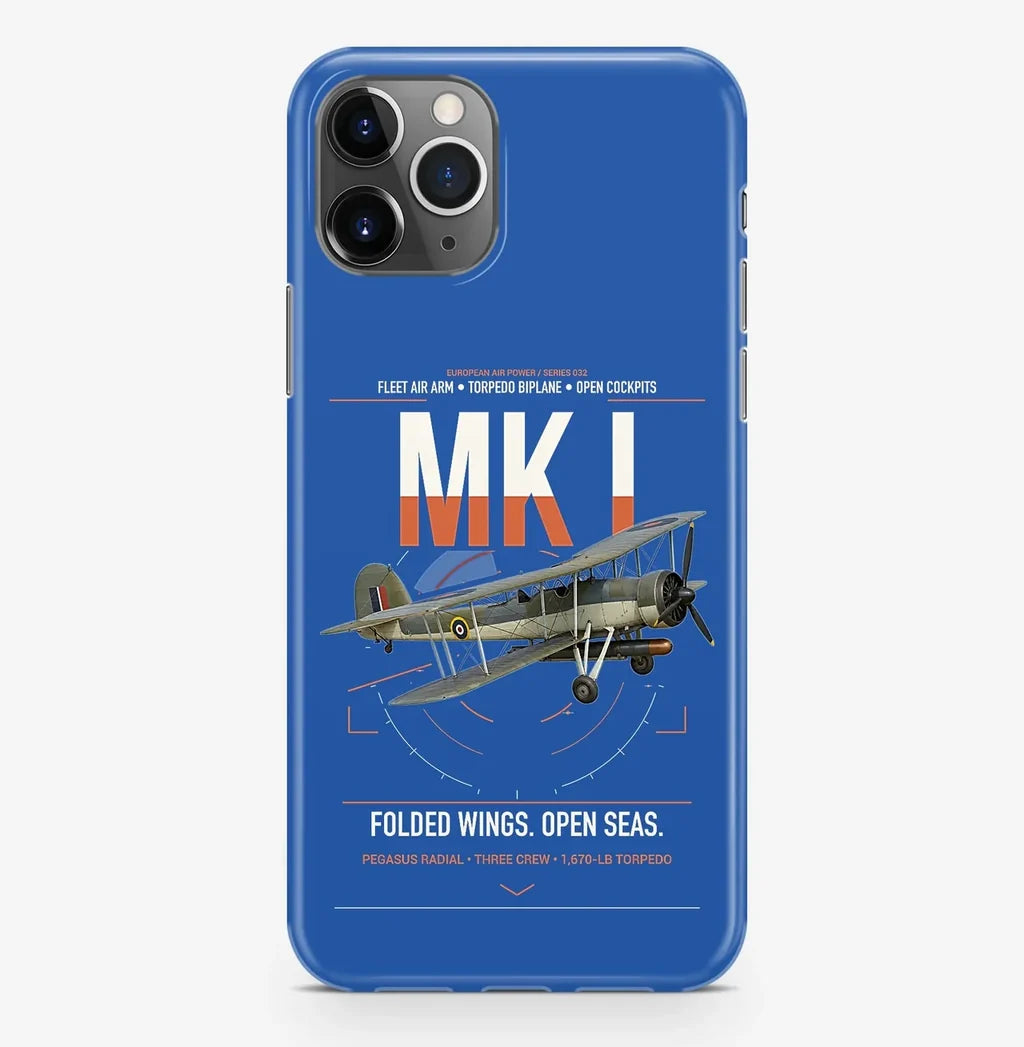 Fairey Swordfish Mk I design on blue magsafe iphone case, for iPhone Pro Max