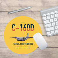 Thumbnail for Transall C-160D design on yellow round mouse pad