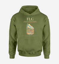 Thumbnail for Flagstaff Pulliam Airport (FLG) design on green army hoodie single-side print
