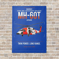 Thumbnail for Sikorsky MH-60T Jayhawk vertical canvas print - no frame - blue background