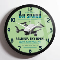 Thumbnail for DJI Spark design on light green framed wall clock