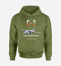 Thumbnail for Kawasaki C-2 design on green army double-side hoodie, single-side print