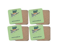 Thumbnail for Dassault Mirage IIIC design on light green 4 pieces set coaster