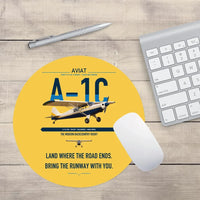 Thumbnail for Aviat Husky A-1C-180 design on yellow round mouse pad