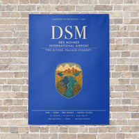 Thumbnail for Des Moines International Airport DSM vertical canvas print - no frame - blue background
