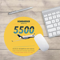 Thumbnail for Bombardier Global 5500 design on yellow round mouse pad
