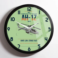 Thumbnail for Bell AH-1Z Viper design on light green framed wall clock