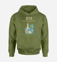 Thumbnail for Baton Rouge Metropolitan Airport (BTR) design on green army hoodie single-side print