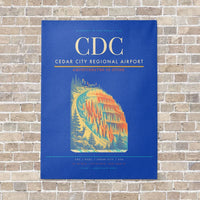 Thumbnail for Cedar City Regional Airport CDC - Canvas No Frame - Blue