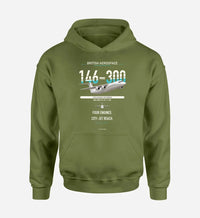 Thumbnail for BAe 146-300 design on green army double-side hoodie, single-side print