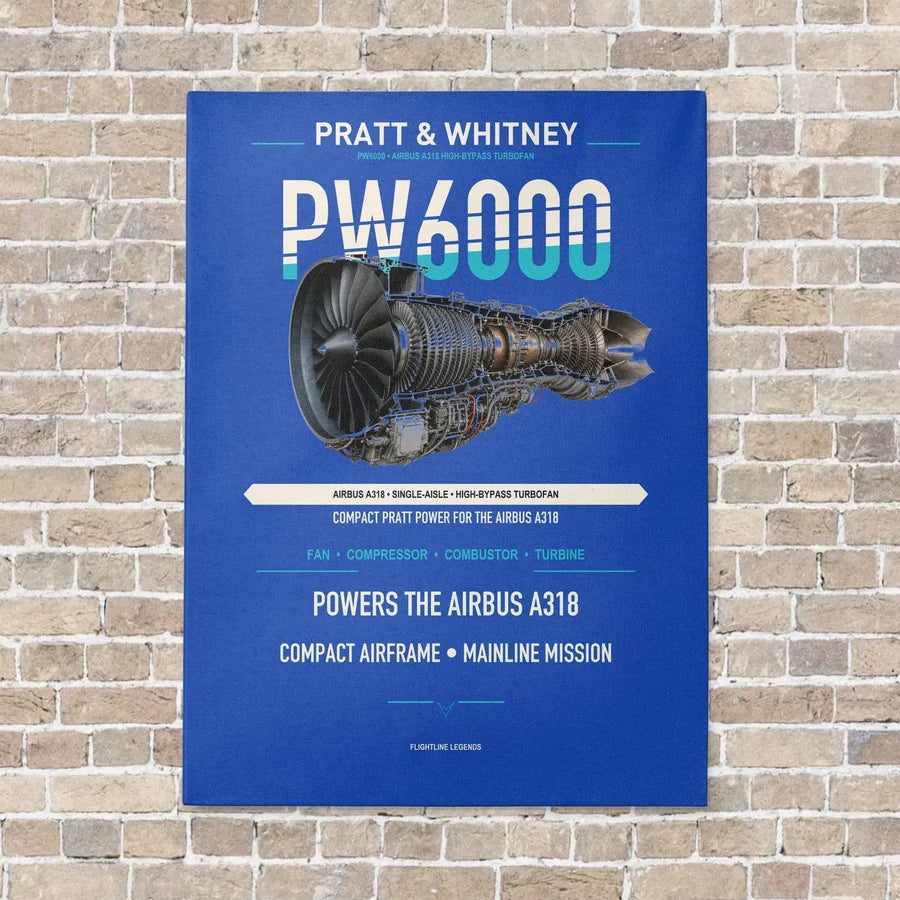 PW6000 vertical canvas print - no frame - blue background