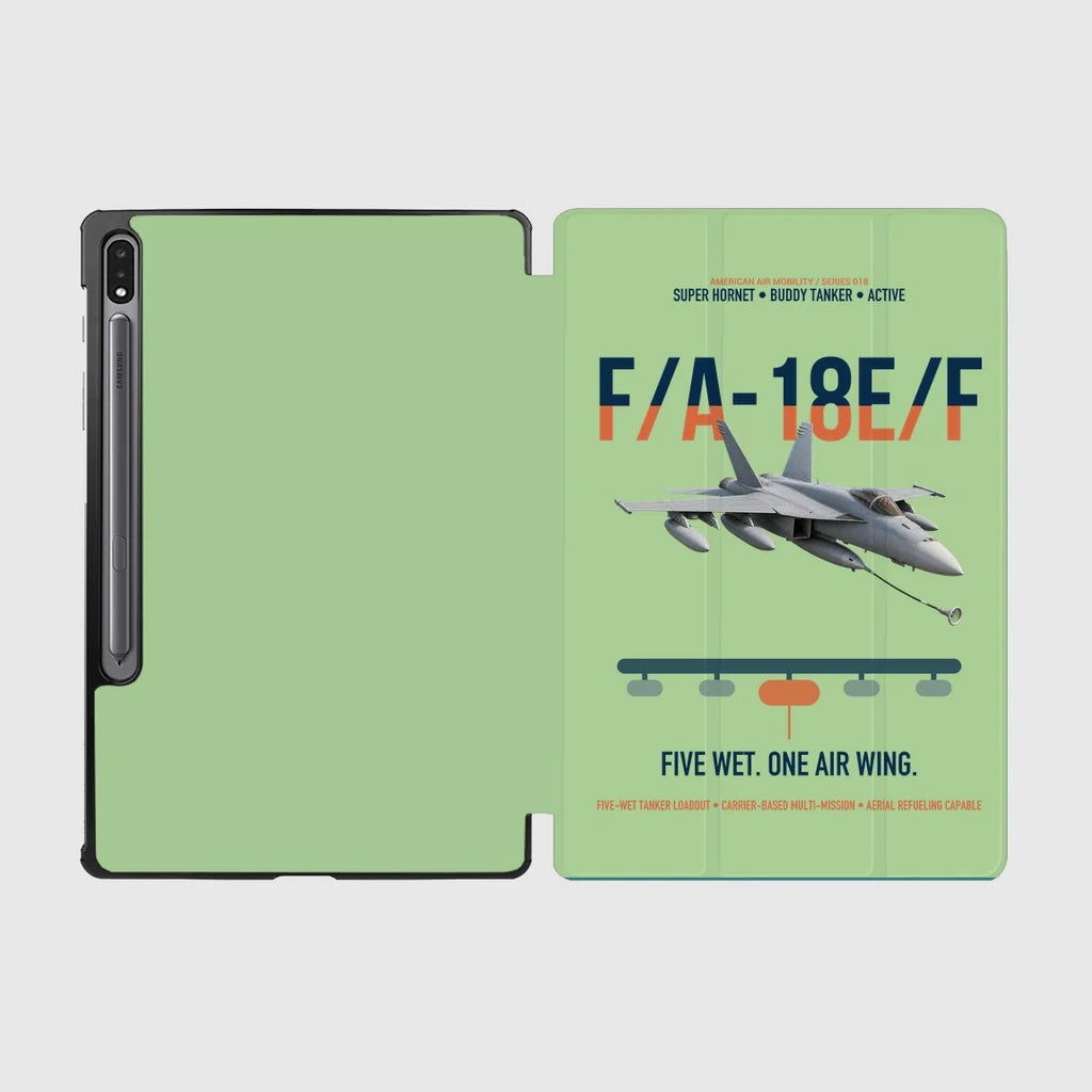 F A-18E F Buddy Tanker design on light green samsung tablet tablet case