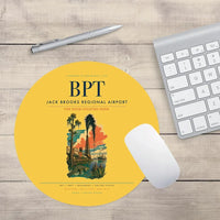 Thumbnail for Jack Brooks Regional Airport (BPT) design on yellow round mouse pad
