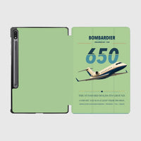 Thumbnail for Bombardier Challenger 650 design on light green samsung tablet tablet case