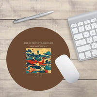 Thumbnail for VINTAGE G4436 - The Sunday Polish Club - Designed Mouse Pads design on brown round