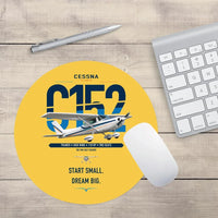 Thumbnail for Cessna 152 design on yellow round mouse pad
