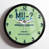 Thumbnail for Mitsubishi MU-2B-60 Marquise design on light green framed wall clock