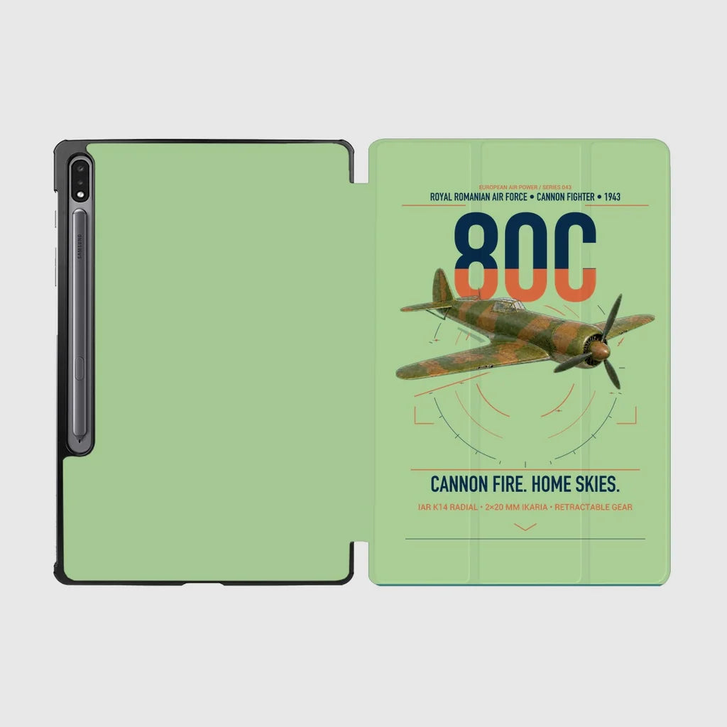 IAR 80C design on light green samsung tablet tablet case