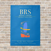 Thumbnail for Bristol Airport BRS - Canvas Framed - Turquoise