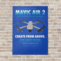 Thumbnail for DJI Mavic Air 2 vertical canvas print - no frame - blue background