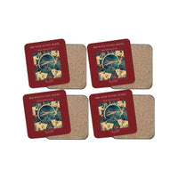 Thumbnail for The Wind Tunnel Model - Designed Coasters design on dark red 4-pieces-set