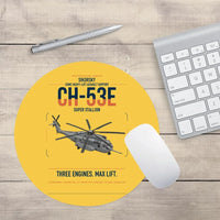Thumbnail for Sikorsky CH-53E Super Stallion design on yellow round mouse pad