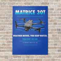 Thumbnail for DJI Matrice 30T vertical canvas print - no frame - blue background