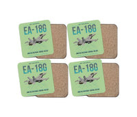 Thumbnail for EA-18G Growler design on light green 4 pieces set coaster