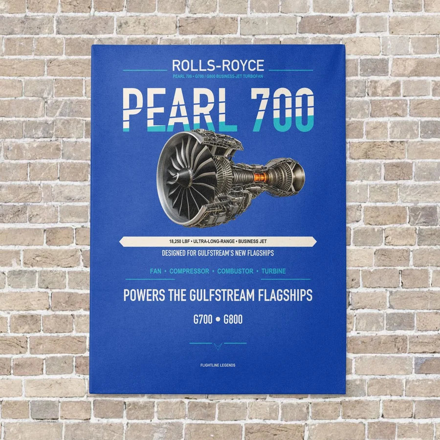 PEARL 700 vertical canvas print - no frame - blue background