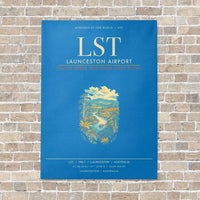 Thumbnail for Launceston Airport LST - Canvas Framed - Turquoise