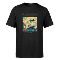 Thumbnail for VINTAGE G4307 - The Ocean Liner Rivalry - Premium T-Shirt design on black premium t shirt