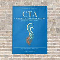Thumbnail for Catania-Fontanarossa Airport CTA - Canvas Framed - Turquoise