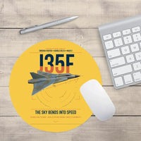 Thumbnail for Saab J 35F Draken design on yellow round mouse pad