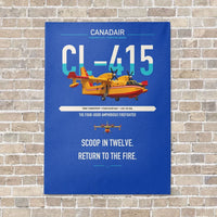Thumbnail for Canadair CL-415 vertical canvas print - no frame - blue background
