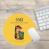 Thumbnail for Samos International Airport (SMI) design on yellow round mouse pad
