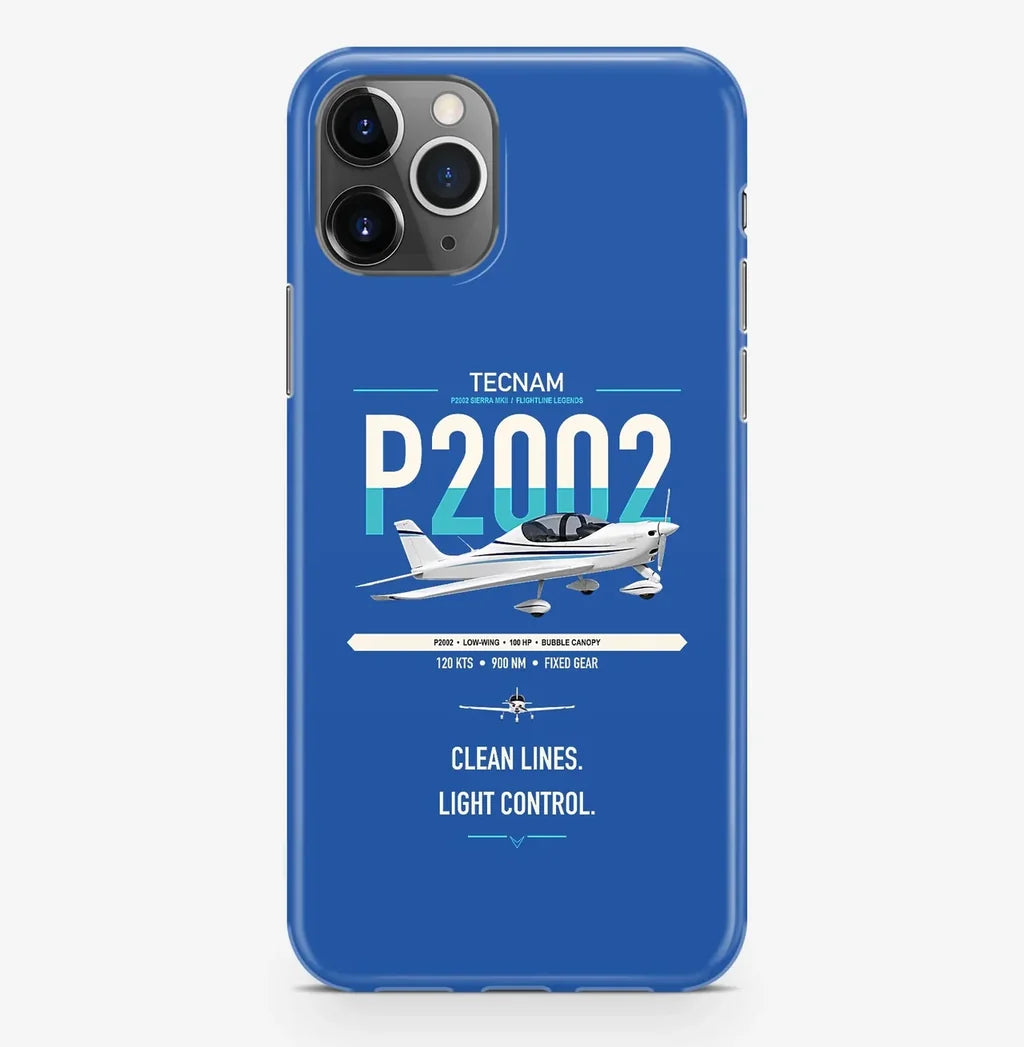 Tecnam P2002 Sierra MkII design on blue magsafe iphone case, for iPhone Pro Max