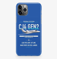 Thumbnail for Cessna Citation CJ4 Gen2 design on blue magsafe iphone case, for iPhone Pro Max