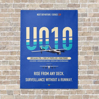 Thumbnail for Airbus U010 Aliaca VTOL vertical canvas print - no frame - blue background