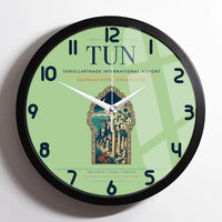 Thumbnail for Tunis-Carthage International Airport (TUN) design on light green framed wall clock
